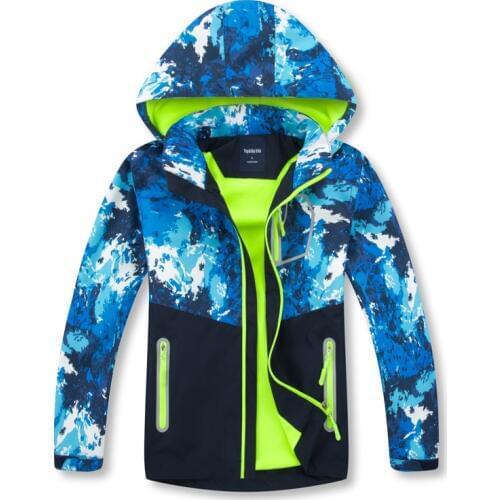 Girls Boy Coat Detachable Cap Autumn Winter Outerwear Windbreaker Waterproof Coat Children Jacket For Kids Hooded For Boys