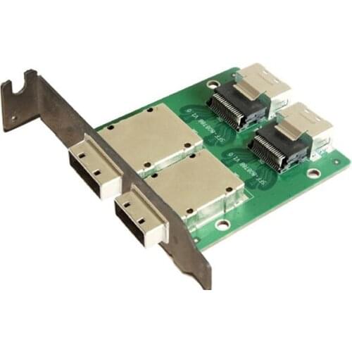 Mini SAS 4X SFF8088 26pin External Male to 4I SFF8087 Internal Male 36pin adapter converter card