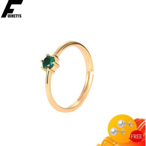 Fashion Ring for Women Wedding Party 925 Silver Jewelry with Emerald Gemstone Open Finger Rings Bridal Gift Ornaments Wholesale