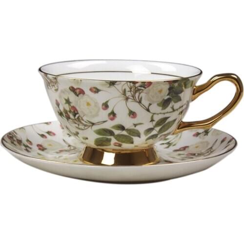 Bone China Coffee Cup Sets Colorful Flower Ceramic Tea Cups And Saucers British Office Teacup Porcelain Nice Gift