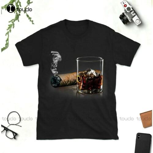 New Cigar And Bourbon T-Shirt Great Gift For Cigar Lounge Lovers T-Shirt Size S-3Xl Red Shirts For Women Cotton Tee S-5Xl Unisex