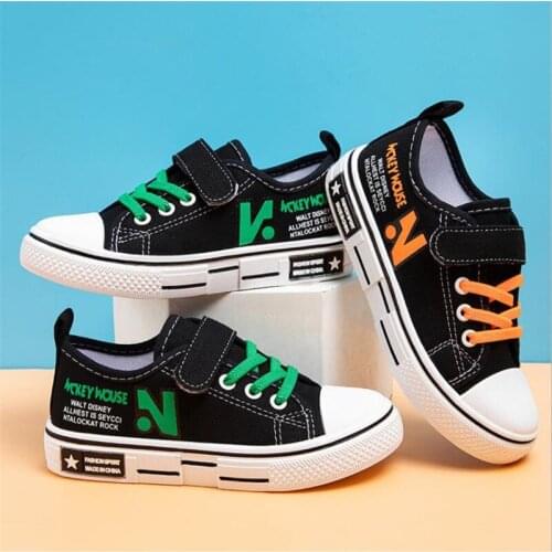 2021Spring summer the new primary secondary school students canvas shoes sneakers breathable baby Korea private trainers