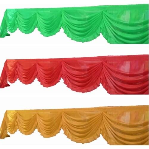 NEW Design Ice Silk Swag Drape Valance Fir For Backdrop Curtain Wedding Stage Background Decoration