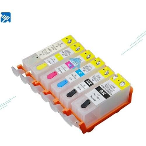 PGI 225 6color Refillable ink Cartridges for Canon MG8120 MG6120 MG8120B MG8220 MG6220 PGI-225 CLI-226 BK/C/M/Y/GY