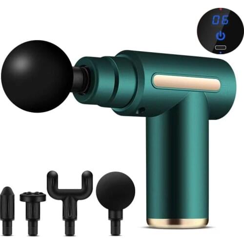 Professional Massage Gun Powerful Deep Tissue Percussion 6 Speeds Body Massager LCD Display Handheld Pain Relieve Muscle Machine