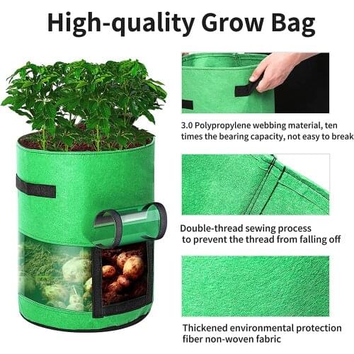 Transparent Plant Growing Bags Garden Vegetable Supplies Tomato Potato Carrot Grow Bags Greenhouse Garden Tools Plant Pot D30
