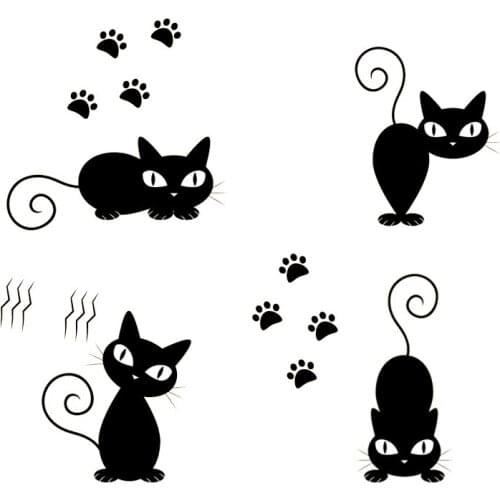 AZSG Cute Black Cat Paw Clear Stamps For DIY Scrapbooking Decorative Card making Craft Fun Decoration Supplies 13*13cm