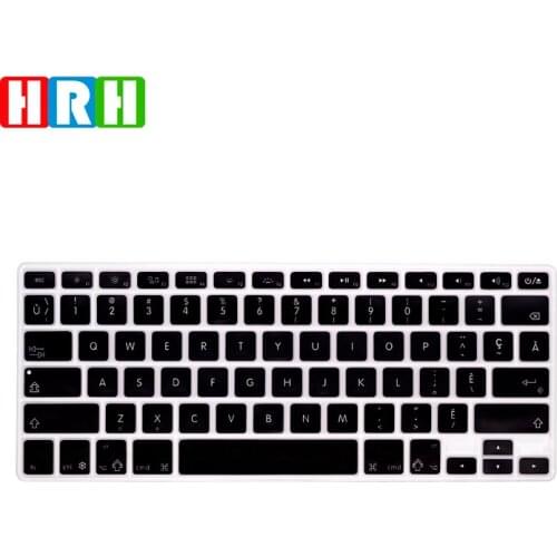 HRH Slim Dust Cover Silicone Canadian & French Keyboard Cover Keypad Skin Protector For Macbook Pro 13 15 17 Air Retina US