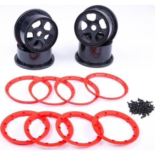 4pcs/set Five-star wheel hub w/ beadlocks screws kits for 1:5 scale HPI RACING/KM baja 5B 5T 5SC LOSI TDBX FS MCD toys rc car