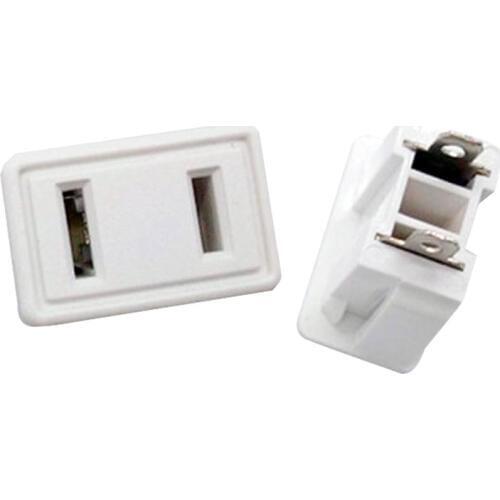 20PCS AC Socket American Standard Power Plug 2 Pins Elcectrical 125V 10A AC Power Socket 26*15.8mm