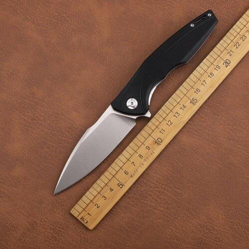 Folding Outdoor Camping Survival D2 Steel G10 Shank High Hardness Hunting EDC Tactical Tool KitcHen Knife