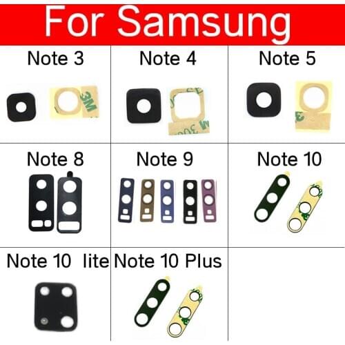 Back Camera Glass Lens For Samsung Galaxy Note 3 4 5 8 9 10 Plus Lite Rear Camera Glass Lens With Adhesive Glue Replacement Part