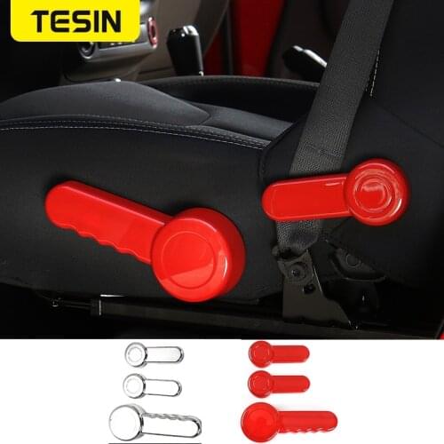 TESIN Car Interior Seat Chair Adjustment Decoration Cover Stickers for Jeep Wrangler JK 2011 Up Left Hand Drive Car Accessories