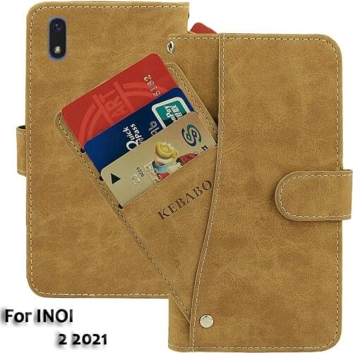 Vintage Leather Wallet INOI 2 2021 Case 5" Flip Luxury Card Slots Cover Magnet Phone Protective Cases Bags