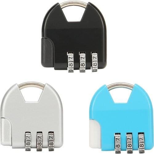 Mini Zinc Alloy 3-Digit Code Luggage Password Padlock Backpack Anti-Theft Password Lock Drawer Storage Box Combination Locks