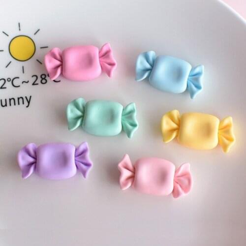 10Pcs/lot Kawaii Colorful Candy Flatback Resin Cabochon Simulation Fake Food Play Fit Phone Decoration DIY Accessories Scrapbook