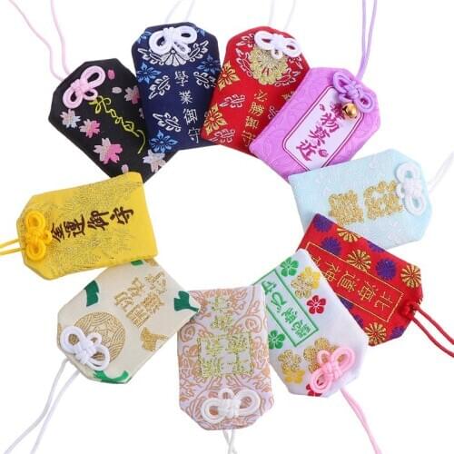 10pcs Japanese Style Amulets Delicate Unique Omamori Charm Blessing Bag For Car Gift Fortune Bag Omamori For Health Luck