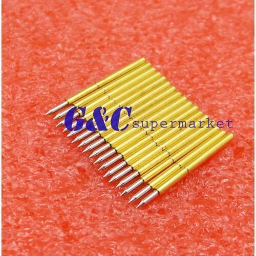 100Pcs P75-B1 Dia 1.02mm Length 15.85mm 100g Spring Test Probe Pogo Pin Tool