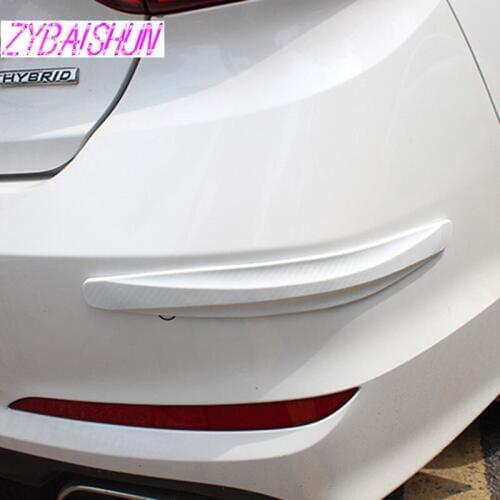 2 pieces / set. Carbon fiber sticker rubber bumper protector for Volkswagen vw POLO Tiguan Passat CC Golf Skoda