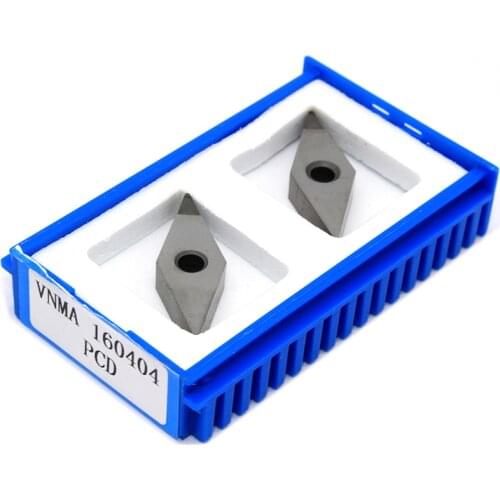 2PCS VNMA160404 PCD CBN Diamond Inserts External Turning Tool VNMA 160404 Insert CNC Lathe Cutter Tools Milling Turning Inserts