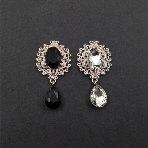 50pcs Alloy Crystal Rhinestone Appliques Pendant Flatback Jewelry strass Buckle Necklace Earring Wedding Hairpin Hair Clip Decor