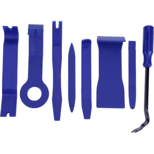 8Pcs Hard Plastic Auto Car Radio Panel Interior Door Clip Panel Dashboard Removal Opening Tool Set Car Repair Kit