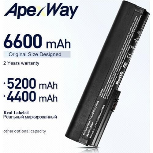 ApexWay 6 cells Battery for HP Elitebook 2560p Elitebook 2560p 632015-542 632016-542 632417-001 632419-001 QK644AA SX06XL