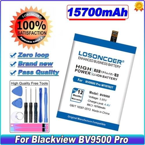 LOSONCOER BV9500 Battery 15700mAh For Blackview BV9500 Pro BV9500 Plus MT6763T 536380 Battery