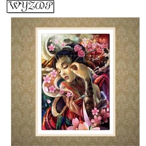 5D Diamond painting Woman Picture Full Square/Round Diamond Embroidery Mosaic Cross stitch Gift Kits Home decor WYZ20201206