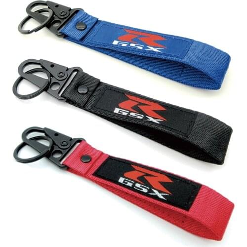 Motorcycle Keychains Key Ring Embroidery Key Holder Chain GSX-R LOGO Collection Keyring For Suzuki GSXR GSXS GSX 750 600 1000