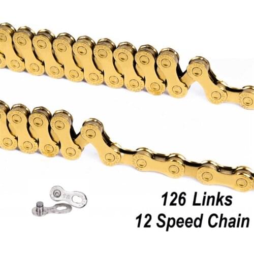 ZTTO 12s eagle Golden 12speed Chain MTB 12 Speed Chain Gold x1 x12 1x12 System Connector Included 126L links For Bicycle bike