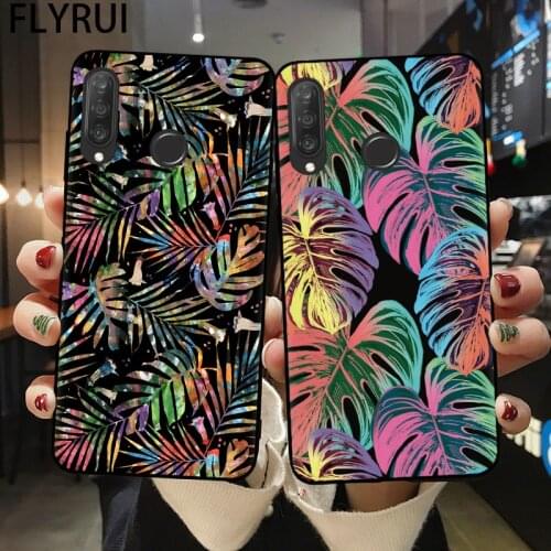 Vintage Banana Leaf Flower Phone Case For Huawei P10 P20 P30 P40 Lite E Pro Mate 20Lite Soft Silicone Phone Back Cover Coque