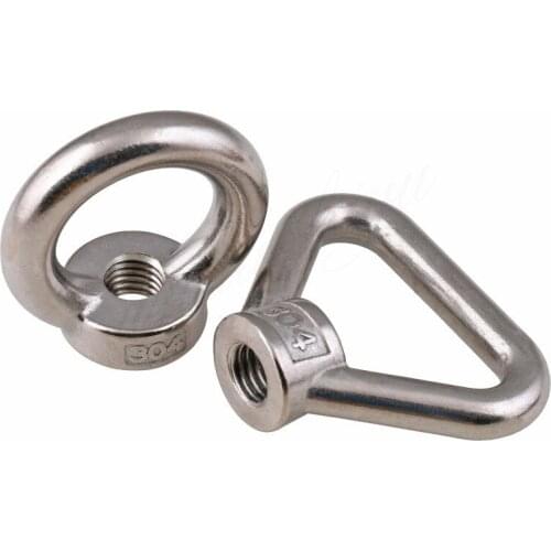 DIN582 M3 M4 M5 M6 M8 M10-M24 304 Stainless Steel Marine Lifting Eye Nut Ring Nut Thread HW108