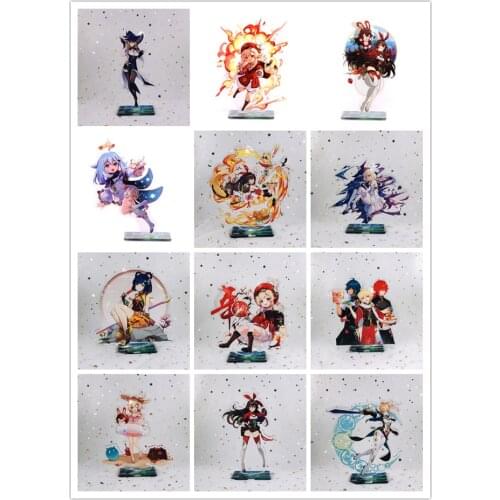2021HOT Genshin Impact Jean Xianling Zhongli Diona Double-Sided Acrylic Gift Figure Stand Model Toy Desk Decor Cosplay Anime