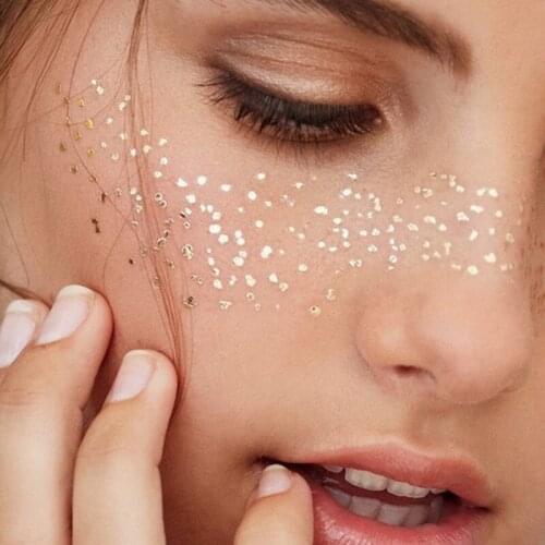 Freck Flash tattoo Personality Fashion Disposable Waterproof Bronzing Freckles Gold Face Tattoo Beauty Make Up Body Art Stickers