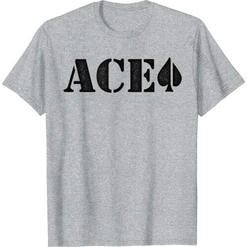 Ace Of Spades Army Ace Poker Night T-Shirt Design Tops Shirt Cotton Men Tshirts Design Slim Fit