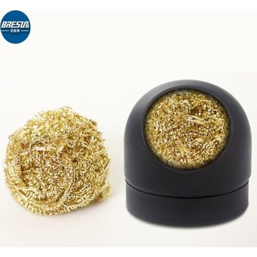 WL Electric Soldering Iron Head Cleaning Seat, Steel Wire Ball Cleaner Base, in Addition to Tin, Net Cleaning Nozzle