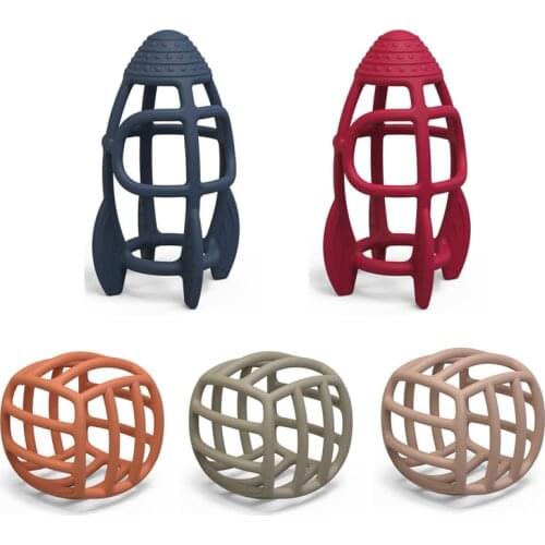 2021Hot Sale Baby Personalized Portable Rocket Infant Teether Chewing Toy Transformable Nursing Gift For Baby Teethers BPA Free