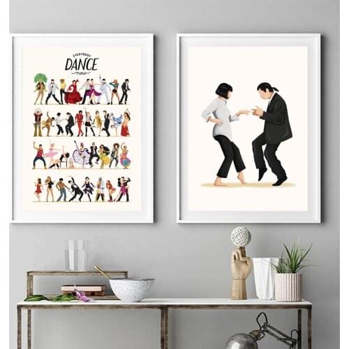 Famous Figure Portrait Canvas Painting Nordic Girl Everybody Dance Prints and Poster Wall Art Picture for Living Room Home Decor