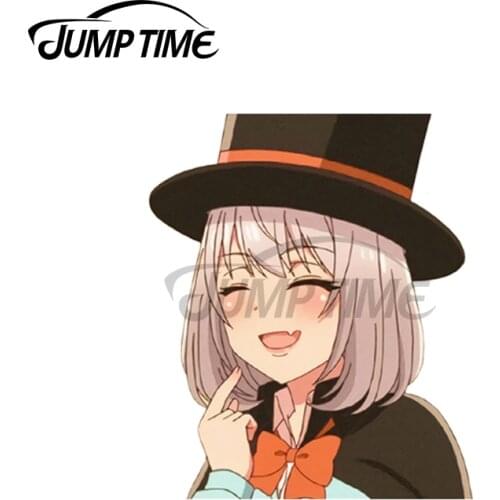 JumpTime 13 x 5cm Cute Tejina Senpai Magical Peeker Personality Creative Car Decal Waterproof Graffiti Sticker Occlusion Scratch