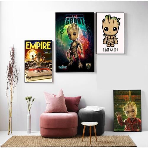 Groot Baby Movie Character Canvas Art Painting Posters And Prints For Living Room Wall Picture Home Decor No Framed Quadro
