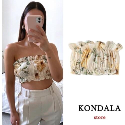 KONDALA Women's Crop Tops
