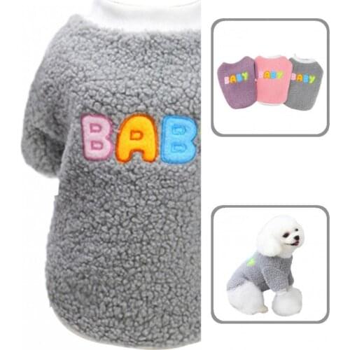 Good-looking Ingenious Pet Teddy Apparel with Baby Letter Pattern Minimalistic Dog Apparel Lovely for Walking