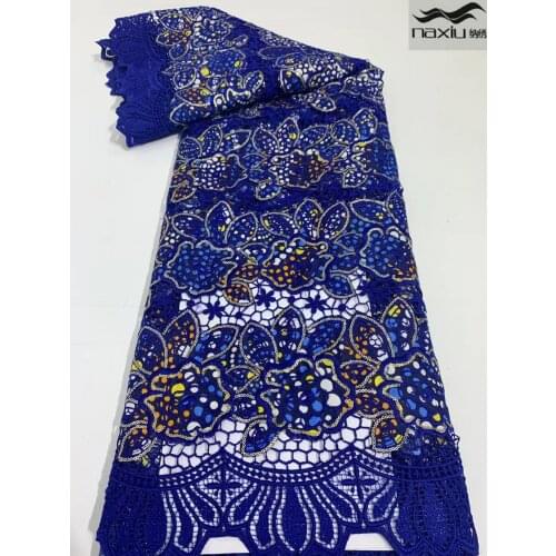 Madison Wax African Sequins Lace Fabric 2021 High Quality Eembroidery Tulle Lace French Nigerian Lace Fabric For Wedding Dress