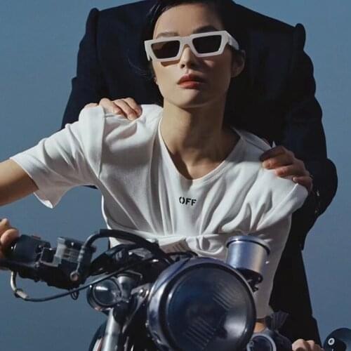 Square acetate white frame womens sunglasses grey lens fashion style sunglasses for men