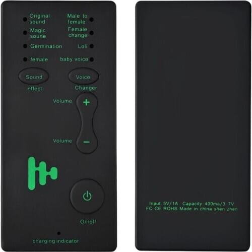 Mini Portable Voice Changer Handheld Microphone Voice Changing Device Sound Effects Machine for PS4/Phone/iPad/Computer
