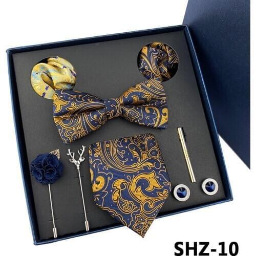 Business Dress Tie Wedding Tie Clip 8piece/Set Suit Butterfly Shirt Class Men Gifts Bow Tie Men