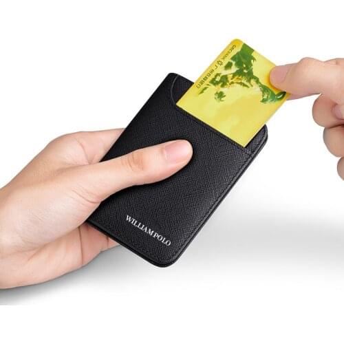 Mens wallet Ultra-thin mini leisure Business Card Holder Genuine LeatherMulti-functional Short wallet Gift Box Set #191462