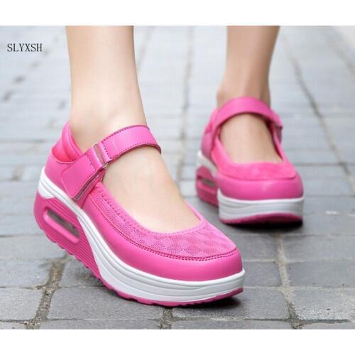 New shoes Women Shoes Inside Increasing High Casual Woman Ladies slim Flats Shoes footwear Sale Thick-soled platform shoes