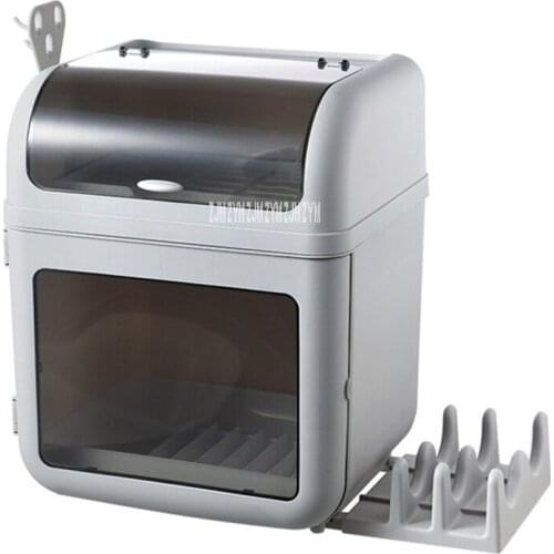 Dustproof Plastic Dish Tableware Storage Box Small Pp Dish Rack Box Drainer Bowl Rack Cupboard With Lid Spice Container Holder